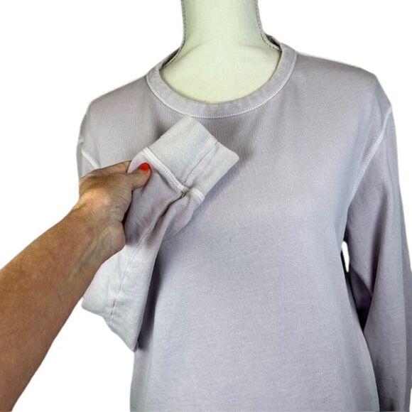 OFFICINE GÉNÉRALE Delphine French Cotton-Terry Sweatshirt Lavender OverSized XS - Picture 3 of 13